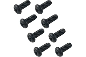 OTTOPO Rear License Plate Screws M5-0.8X12mm Compatible with Tesla Model 3, Y and BMW 18-8 Stainless Steel Black Zinc Plated 8 Pack