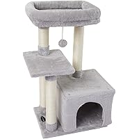FISH&NAP Cute Cat Tree Kitten Cat Tower for Indoor Cat Condo Sisal Scratching Posts with Jump Platform Cat Furniture Activity