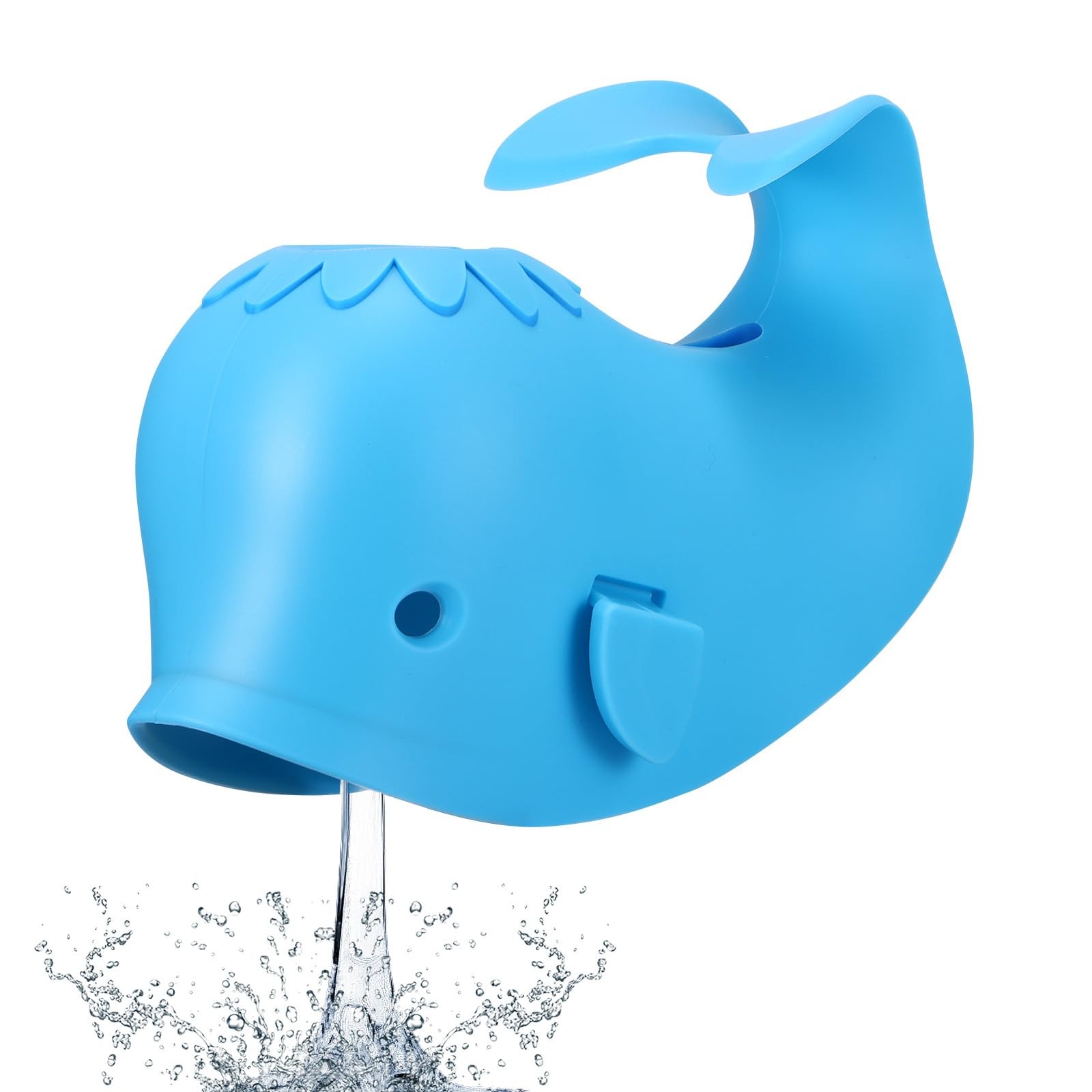 Viitech Universal Faucet Silicone Cover, Cute Whale-Shaped Baby Bathtub Faucet Cover, Baby Shower Protector Anti-Collision for Kids Toddlers Bathroom Accessories (Blue)
