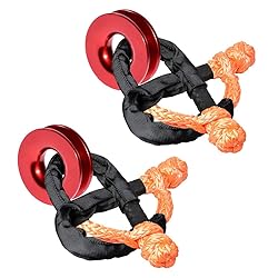 4pcs Orange 1/2" UHMWPE Synthetic Soft Shackle
