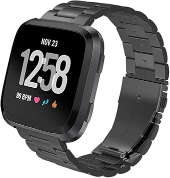 PUGO TOP Correa para Fitbit Versa Watch,de Acero Inoxidable ...