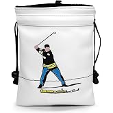Funny Golf Valuables Pouch Bag with Drawstrings Golf Tee Pouch | Synthetic Leather for Men, Golf Pouch White Gifts for Men Golfer