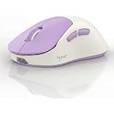 hunart H6 49g Wireless Mouse, Bluetooth &amp; 2.4GHz, USB-C Charging, Purple | Silent Clicks, Two Ways to Connect, Right-Hand Ergonomic Comfort, Portable for Laptop, MacBook, PC &amp; Tablet
