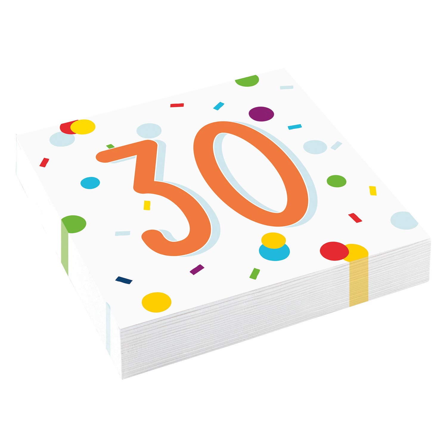 (PKT) 20 Confetti Birthday 30th Birthday Luncheon Napkins 33cm