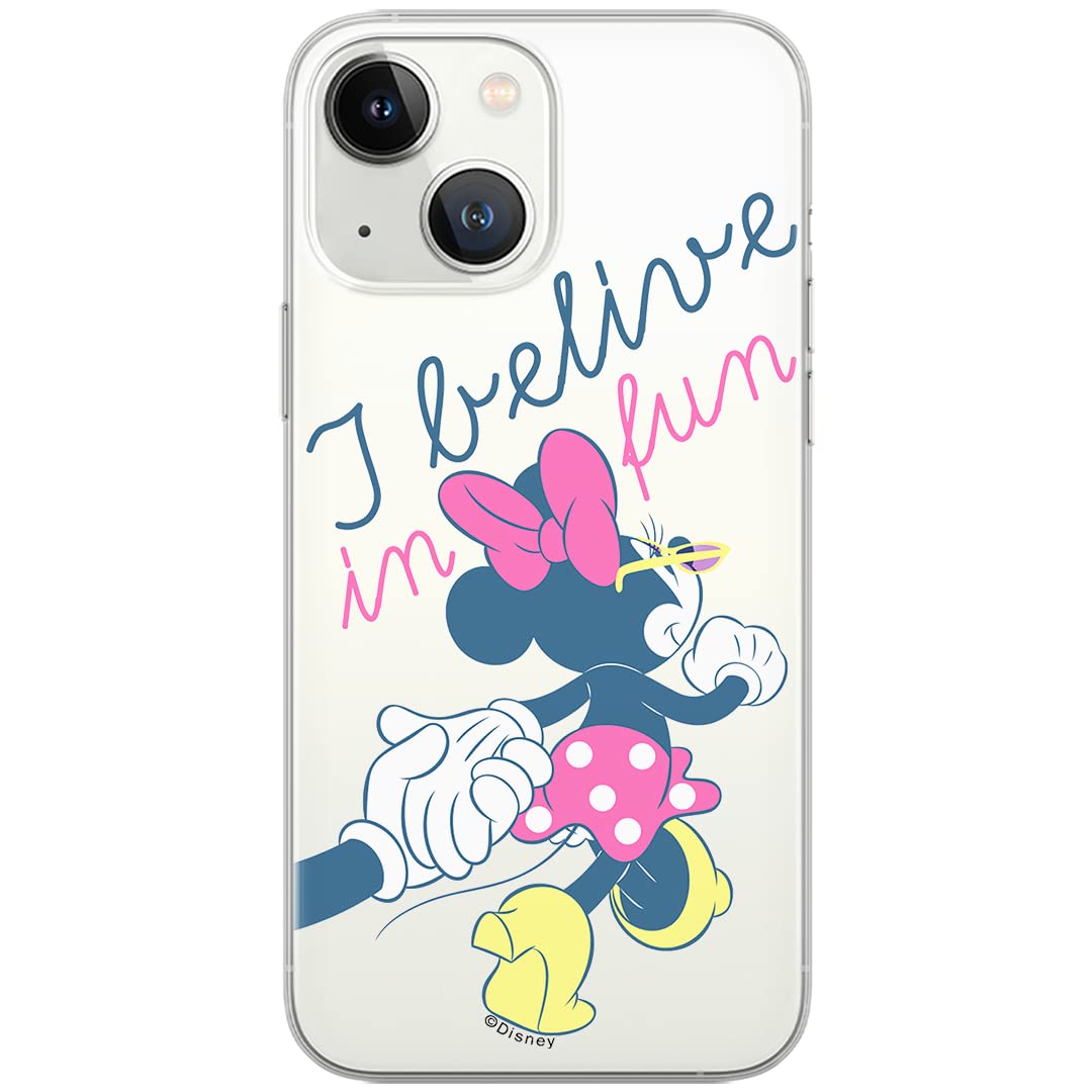 ERT GROUP mobile phone case for iPhone 13 MINI original and officially licensed Disney pattern Minnie 005 optimally adapted to the shape of the mobile phone, case made of TPU