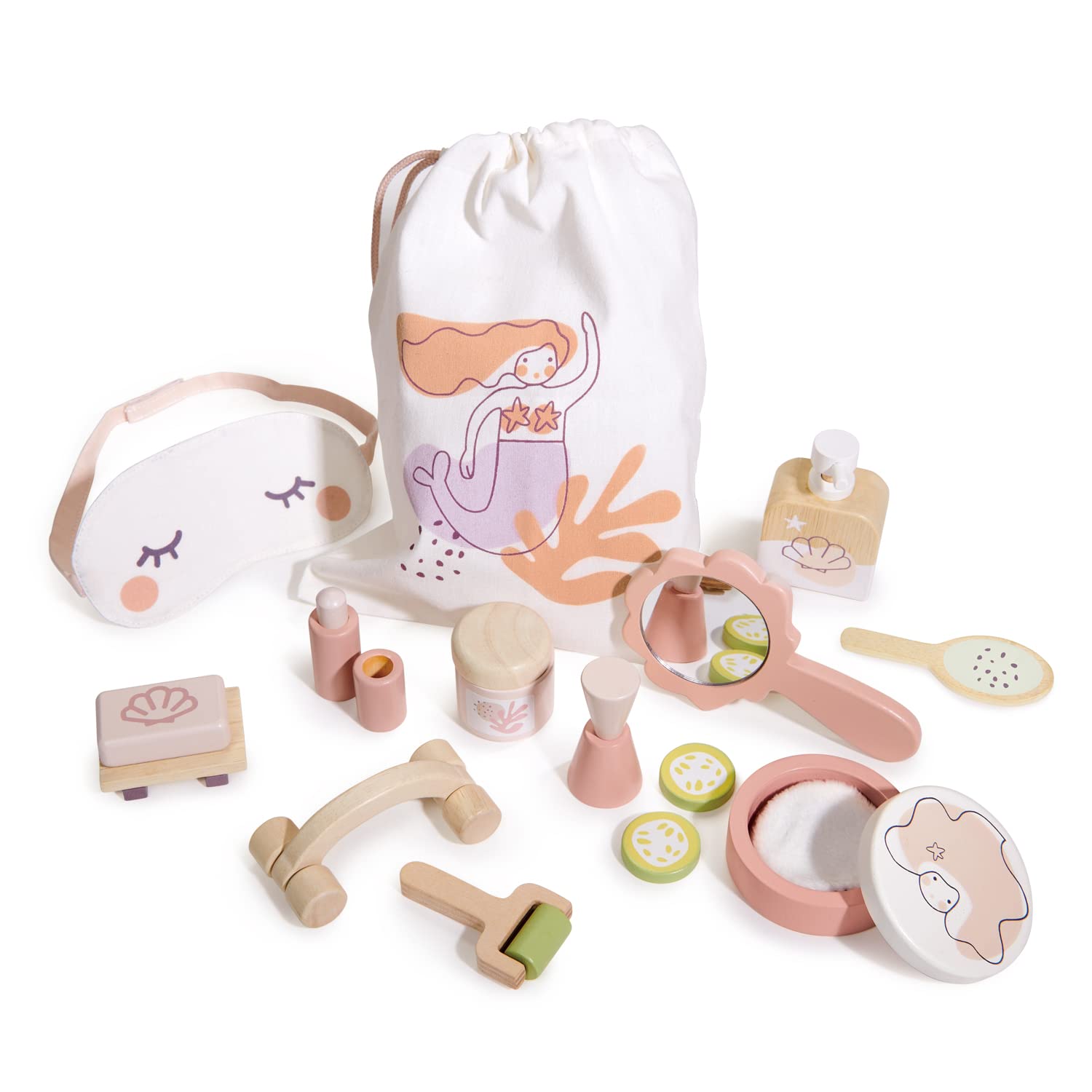 Tender Leaf Toys Spa Retreat Set - Wooden Pretend Play Wellness Salon Set For Kids