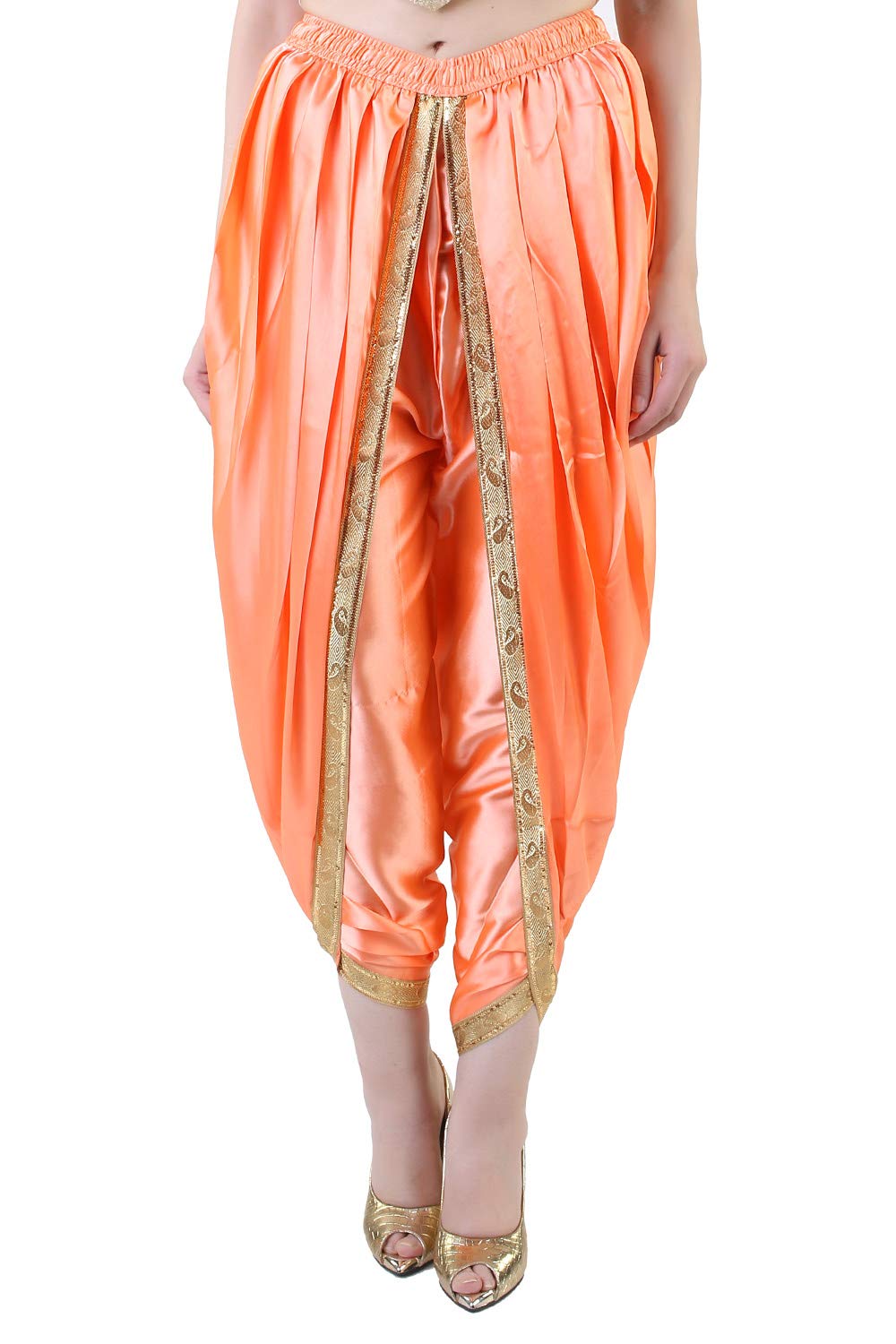 Khazana Basics Peach Satin Dhoti Pant 