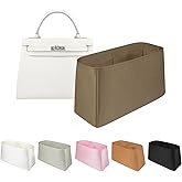 Soying Organizer Insert for Kelly Mini/25/28/32/35/40, Satin Inner Bag Organiser(Size: MiniKL1, Color: Etoupe Grey)