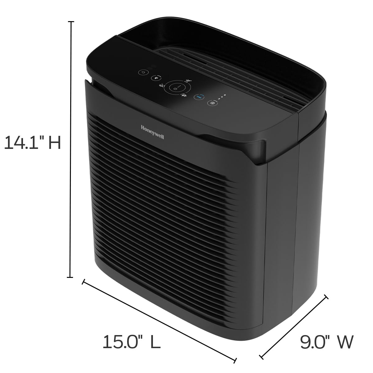 Honeywell PowerPlus HEPA Air Purifier for Home, 968 Ft² Rooms in 1 hour, Reduces Allergens, Dust, Pollen, All Smoke Types, Pet Dander and Odors, Black, HPA3100