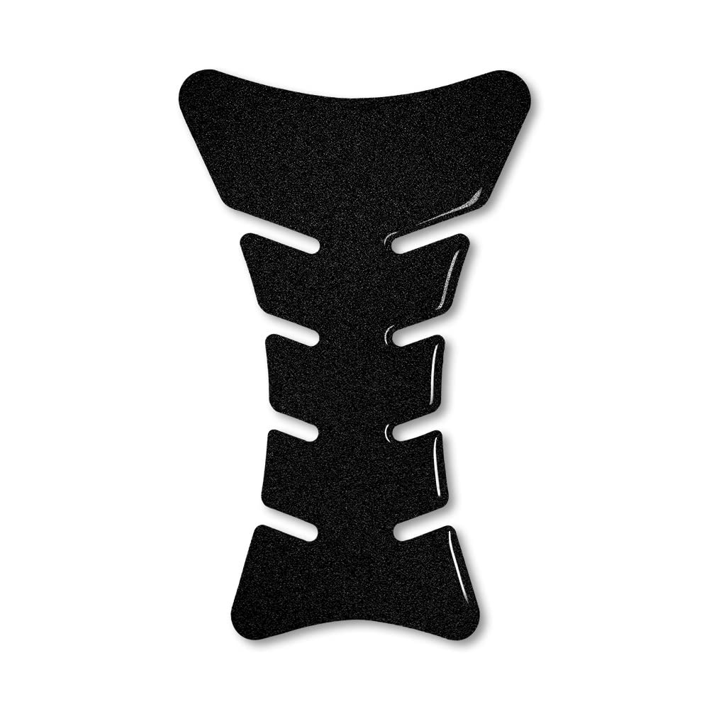3D Tank Protection for Motorcycle, Sport, Glitter Black, 18 CM