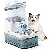 Hziotta Wastewater Separation Cat Water Fountain No Filter, Stainless Steel Pet Water Fountain with Radar Sensing, Wireless Cat Fountains for Drinking, No Pump, 5.7L, 30db Low Noise