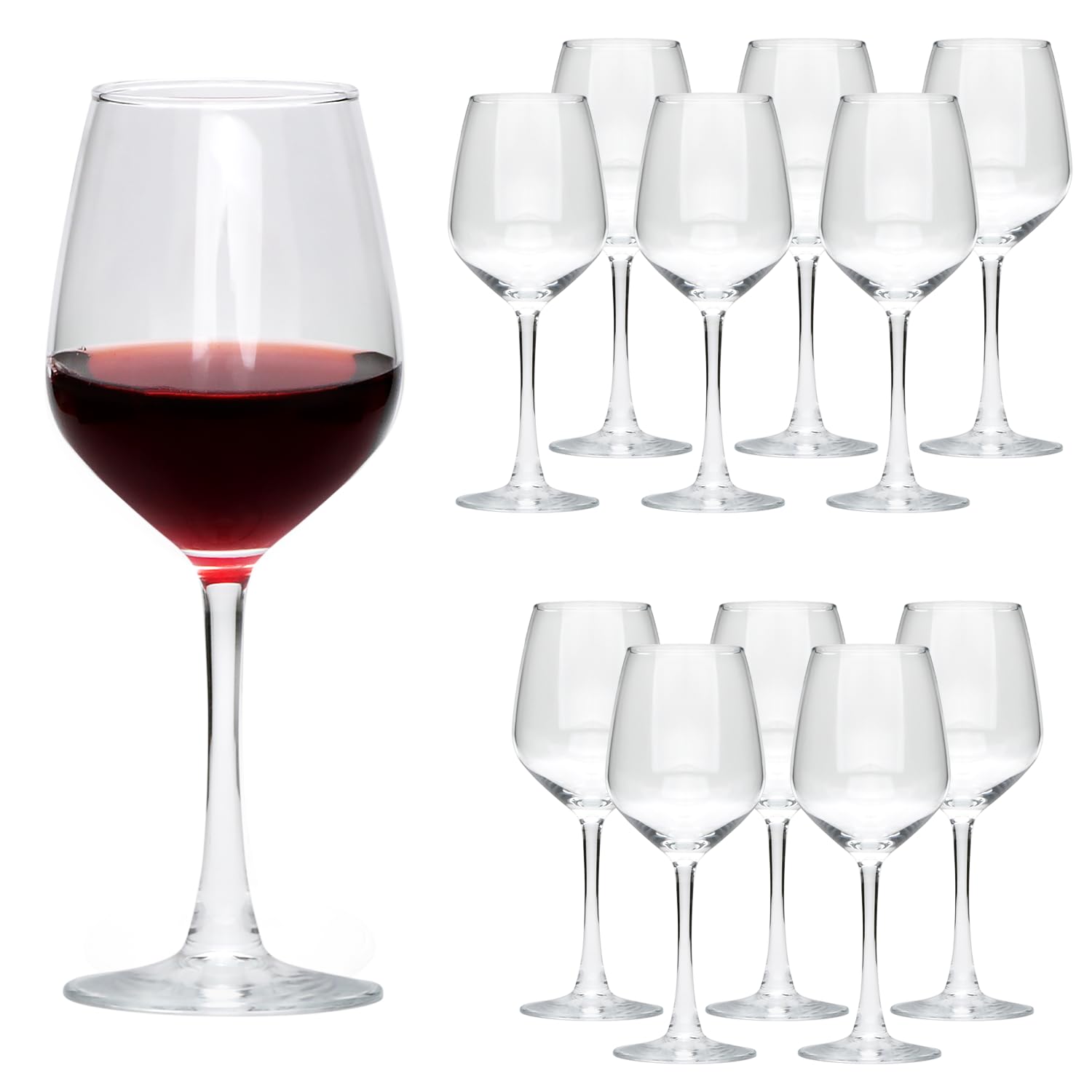 Photo 1 of Cadamada Wine Glasses Set of 12,12oz Red Wine Glasses,for Red or White Wine, High-end Banquet, Party, Bar, Wedding, Gift (12 pcs)