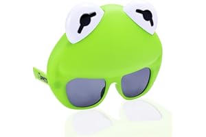 Sun-Staches Official Muppets Sunglasses | Kermit, Miss Piggy or Animal Costume Accessory Mask | UV 400 | One Size Fits Most
