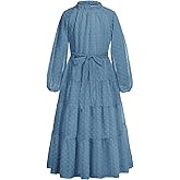 GRACE KARIN Girls Long Sleeve Dress A-line Flowy Maxi Dresses for Girls 5-14 Years