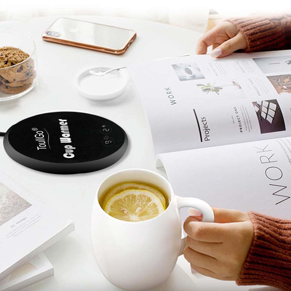 Coffee Warmer,Coffee Mug Warmer,Smart Coffee Warmer,Electric Beverage Warmer,With Two Temperature Settings,Best Gift Idea, Office/Home Use Electric Cup Beverage Plate, Water,Milk (Coffee Warmer-Black)