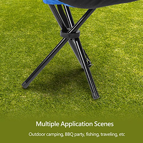 Klapp Camping Hocker 3 Beine Stuhl Sitz Tragbarer Angelstuhl für Camping Angeln Wandern Garten Strand(L-Blue) – Bild 5
