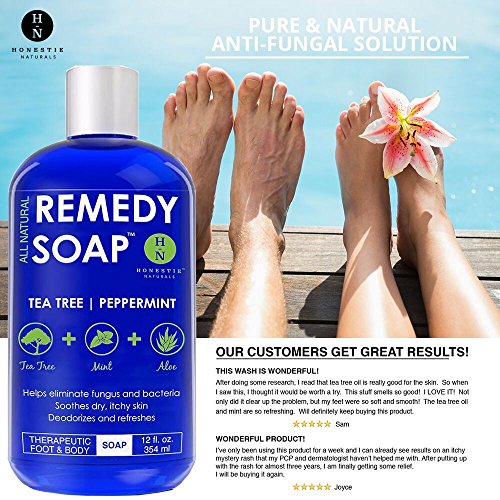 Remedy Antifungal Soap, Helps Wash Away Body Odor, Athlete’s Foot, Nail