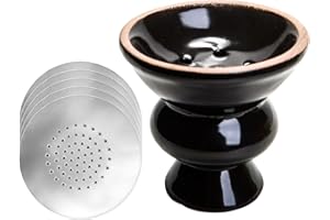 Zebra Smoke Ceramic Hookah Bowl - Single Pack Shisha Holder, Travel Size, Long-Lasting and Durable Hookah Head, Travel Size