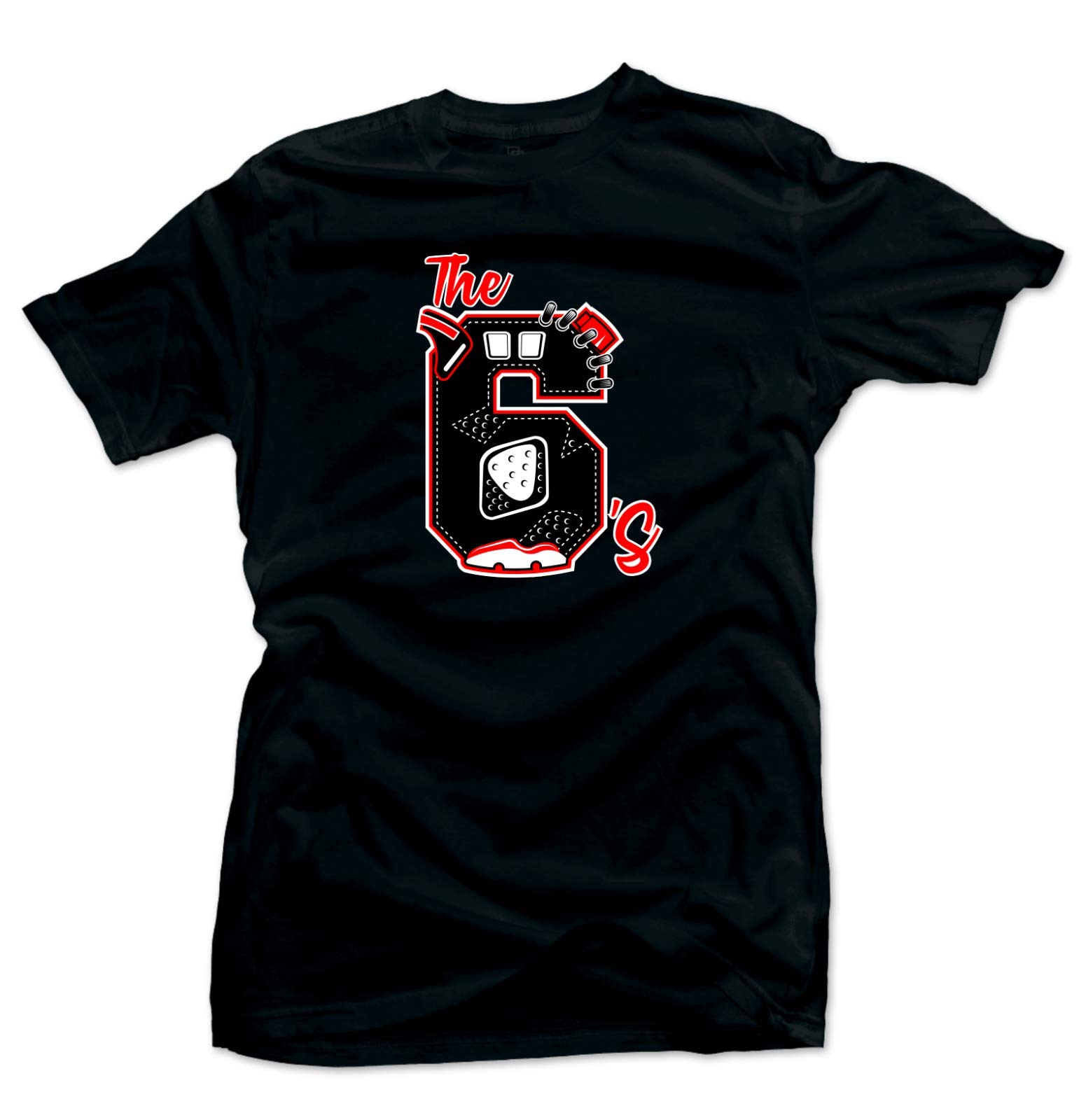 Jordan Retro 6 Carmine Match Tees - The 6's Black