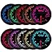 GlowShift Elite 10 Color 140 MPH Speedometer Gauge - Mounts in Custom Dashboard - Resettable Trip Meter - Black Dial - Tinted Lens - Peak Recall Function - 3-3/4