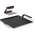 Made In Cookware - Carbon Steel Half Griddle + Grill Press - (Like Cast Iron, but Better) - Professional Cookware - Crafted in Sweden - Induction Compatible