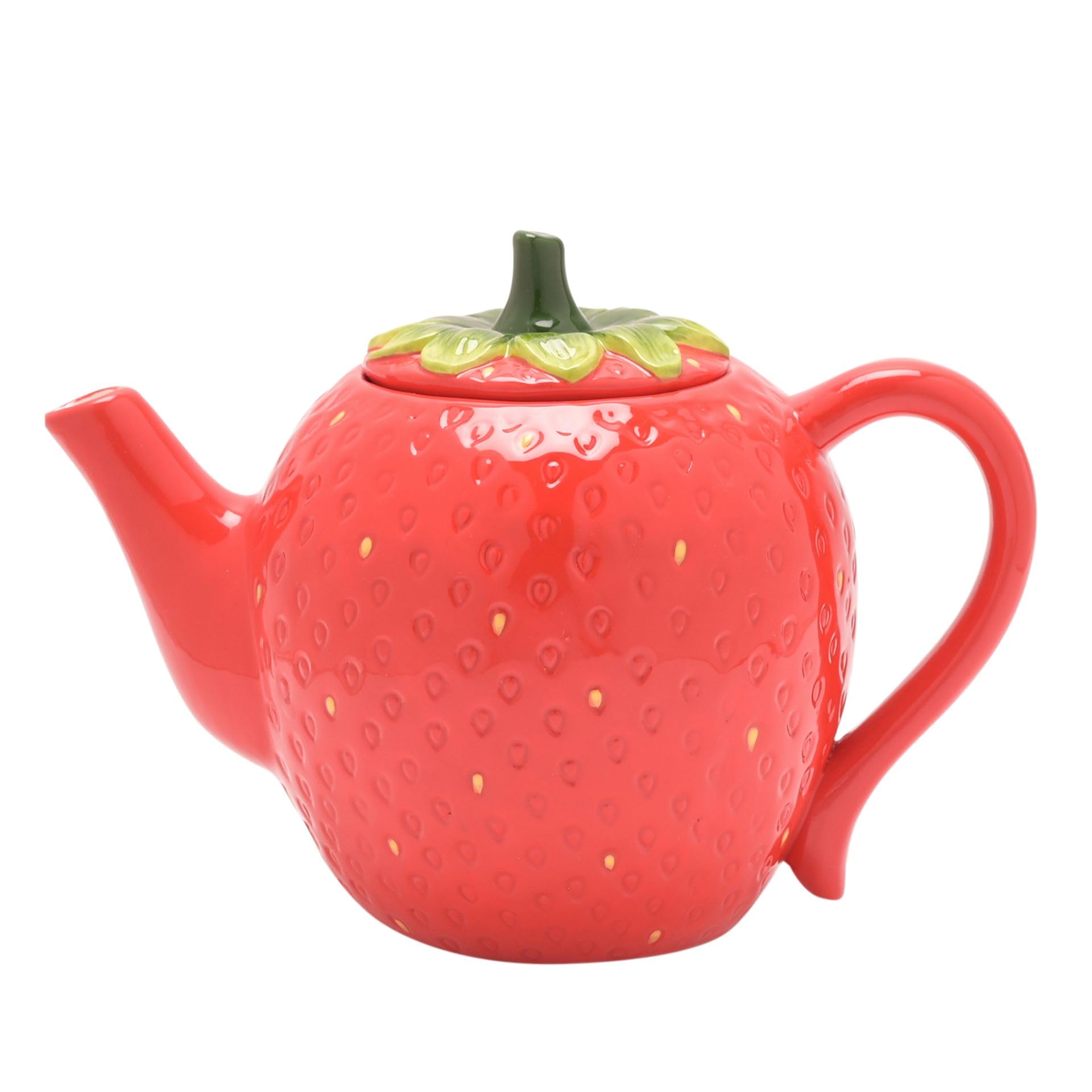 Widdop Cottage Garden Ceramic Strawberry Themed Dinnerware - Strawberry Teapot - Summer Crockery Bright Quirky Tableware - Lovely Gift Idea Picnic Outdoor Eating — image 1