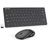 TECKNET Keyboard and Mouse Wireless - Compact 2.4GHz Wireless Keyboard and Mouse Combo with Adjustable DPI, Ultra-Quiet Click