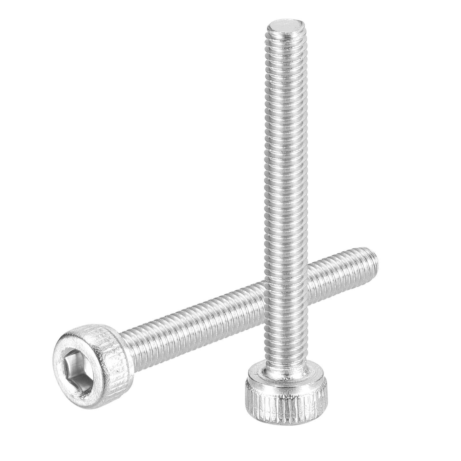 uxcell Hex Socket Bolts (M3-0.5x25), 304 Stainless Steel Hex Socket Drive Screw, Silver Tone, 100 Pcs
