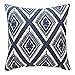 Slow Cow Embroidery Cushion Cover Decorative Throw Pillow Cover Geometric Invisible Zipper Pillow Cover for Living Room 18 x18 Inch Navy Blue