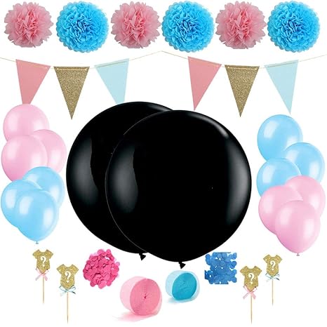 Yayjoy Gender Reveal Party Supplies Baby Shower Decoration Kit