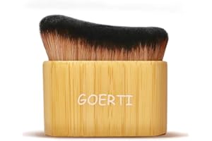 Self Tan Brush GOERTI Tanning Brush for Self Tan - Large Kabuki Brush for Body, Body Makeup Brush for Flawless Leg Makeup, Powder Foundation Brush Makeup Brush for Blending Liquid Foundation Bronze