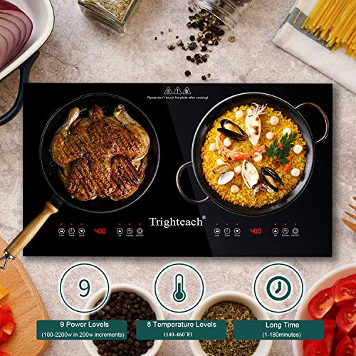 Trighteach Portable Induction Cooktop(Double Countertop Burner) Total
