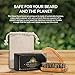 Mane Brand Premium Beard Brush And Comb Set - Bamboo & Natural Firm Boar Bristle Grooming & Shaping Kit - Best Mens Palm 360 Wave Brush Distributes Oils and Straightens Beard & Mustache Hair