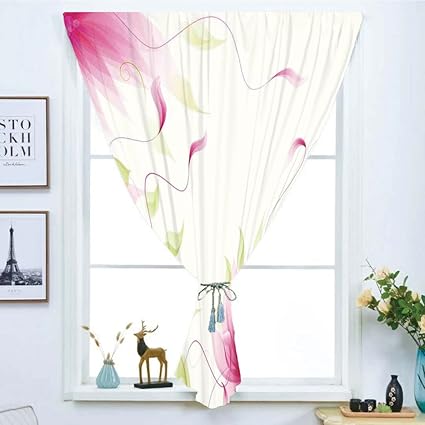 Iprint Cortinas Opacas Con Diseno De Petalos De Rosa Romanticos Florales Ramos De Fragancia Flores Clasicas Color Rosa Magenta Claro Para Sala De Estar Dormitorio Estudio Cocina Amazon Es Hogar amazon es