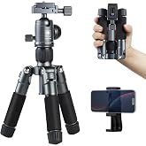 SIRUI Aluminum Mini Desktop Tripod with 360&deg; Ball Head | 20" Height, 17.6LB Load, Phone Holder Included, DSLR, Mirrorless Camera, Smartphone, Portable, Desktop, Travel, Vlogging