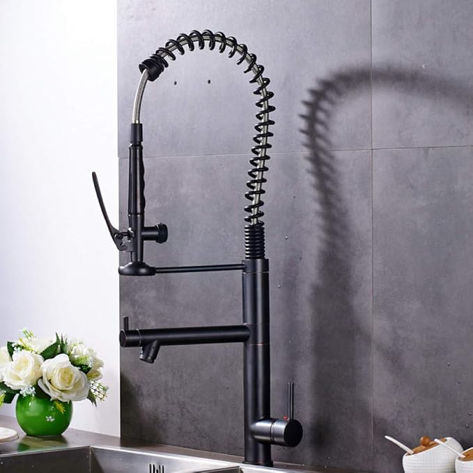 TAOZIAA Grifo del fregadero de la cocina Resorte con resorte Boquilla