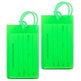 2 Packs Colorful Flexible Travel Luggage Tags for