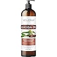Jojoba Oil - 8 Fl Oz (With Pump) | 100% Pure and Natural | Golden, Unrefined, Cold Pressed, Hexane Free | Moisturizing Face, Hair, Body, Skin Care
