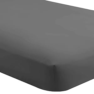 Bare Home Fitted Bottom Sheet Full - Premium 1800 Ultra-Soft Wrinkle Resistant Microfiber - Hypoallergenic - Deep Pocket (Full, Grey)