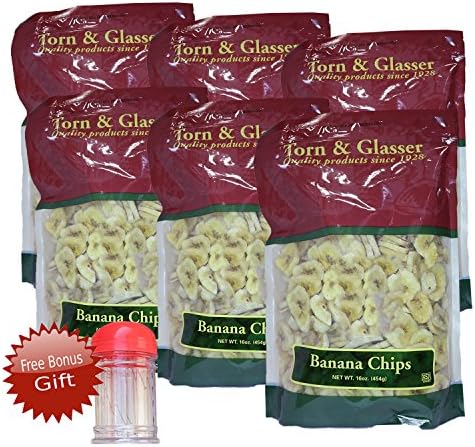 Torn & Glasser Banana Chips – 16oz (FREE Bonus Gift!) (6 Pack)