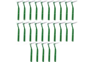 Angzhili 25Pcs Interdental Brush,Dental Braces Cleaning L-shape Toothbrush,Dental Toothpick Floss for Braces(Green)