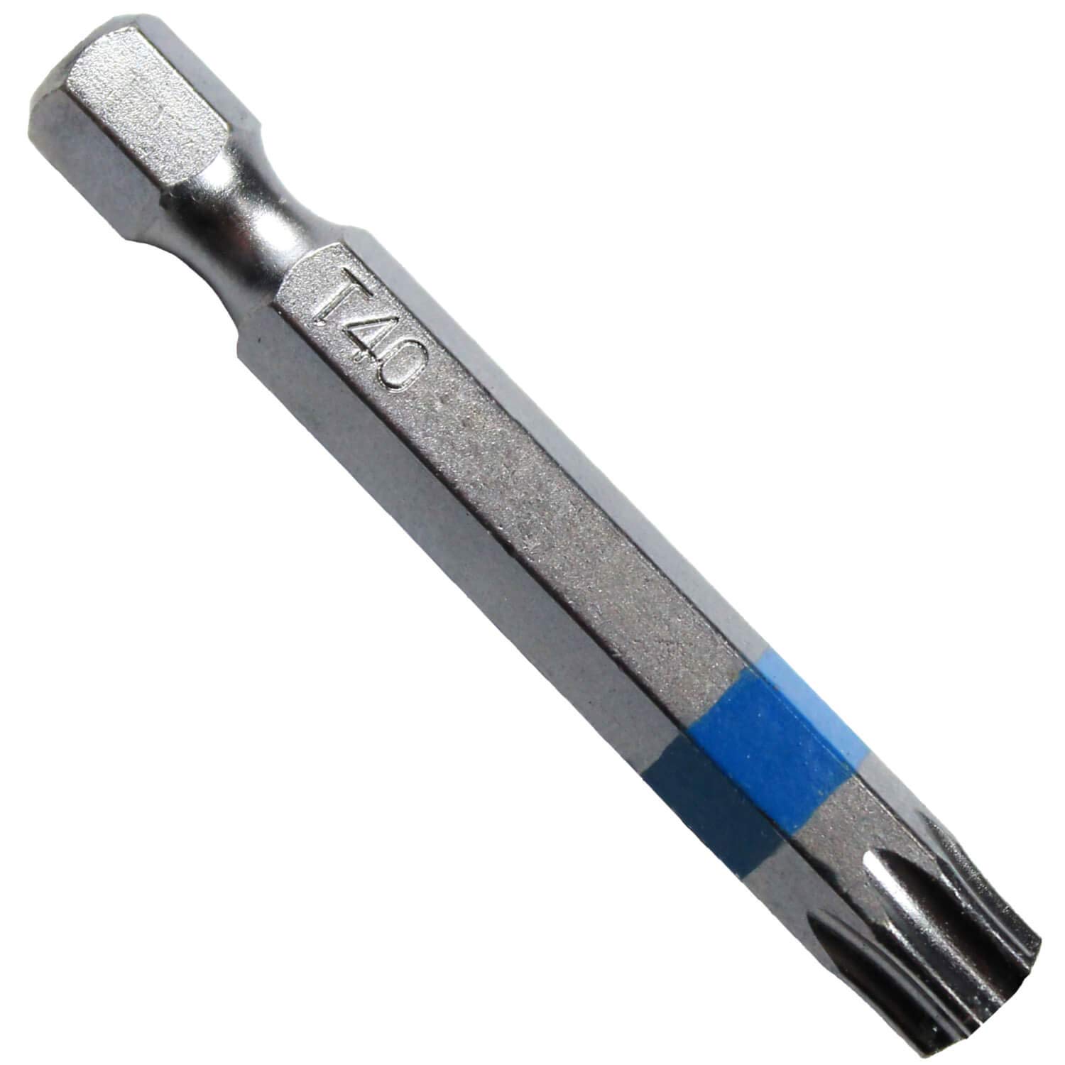 T40 x 2 Torx/Star Driver Bit - Color Coded Quick Change Shank Bit for Screws and Fasteners (50) Image