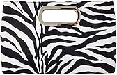 JNB Top Handle Zebra Print Clutch