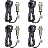 Haldzemo NJK-5002C Hall Effect Sensor M12 Proximity Switch NPN NO 3 Wires Detection Approach Switch 10mm Normally Open (4 Pack)