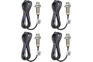 Haldzemo NJK-5002C Hall Effect Sensor M12 Proximity Switch NPN NO 3 Wires Detection Approach Switch 10mm Normally Open (4 Pack)