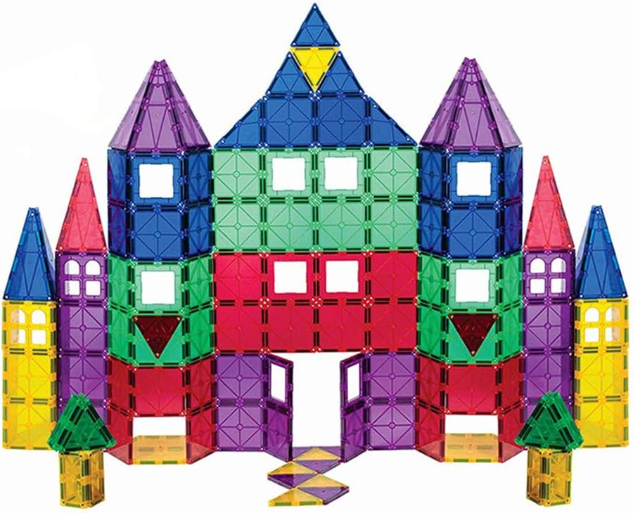 WUYEA 129 Pcs/Set Magnet Constructor Building Blocks Transparent Tiles Magnetic Learning Brick Toys Educational for Kids