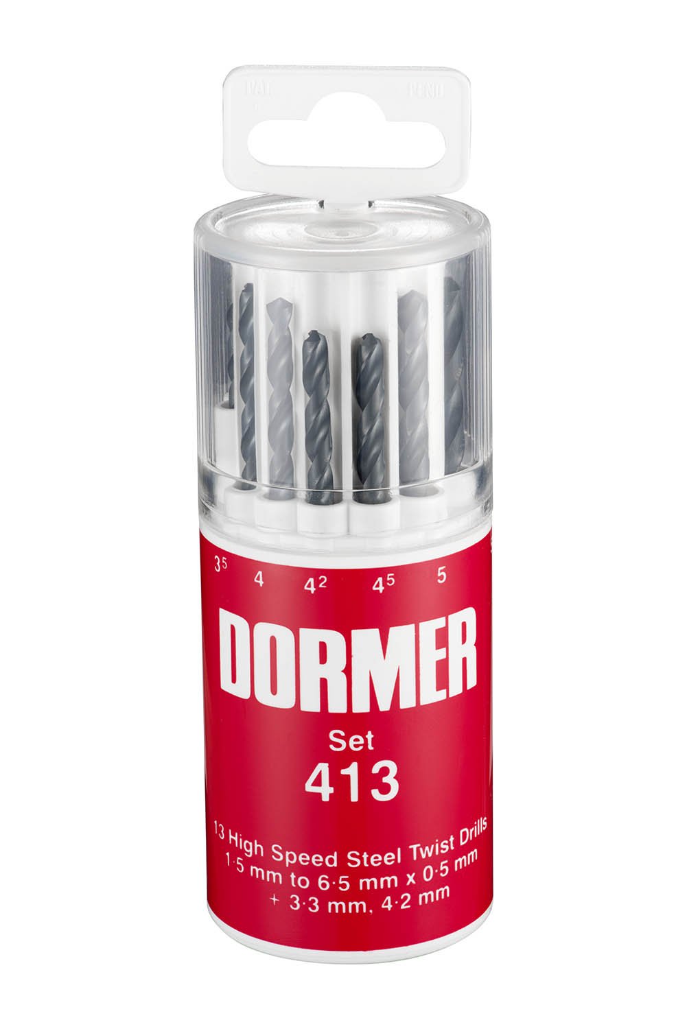 Dormer A191413 HSS High Speed Steel Jobber Drill Bits with 118 Degree Standard Point, Set of 13