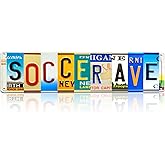 Vintage Soccer Ave Wall Decor Sport Street Sign Metal Tin Signs for Man Cave 16 x 4 Inches