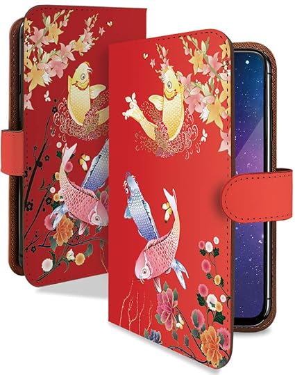 Amazon Huawei P30 Lite ケース 手帳型 鯉 赤 和柄 和風 Amazon Huawei P30 Lite ケース 手帳型 鯉 赤 和柄 和風