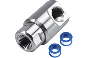 RUHUALIFE 1/2 Inch Stainless Steel High-Pressure Hose Reel Swivel Fitting Joint Heavy-Duty with Grease Fitting and Ball Beari